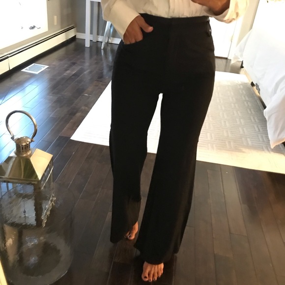 HALSTON Heritage high rise black pleat slacks 0 - Picture 1 of 8